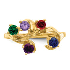14k Genuine 5 Stone Mother's Ring - 7 / Genuine