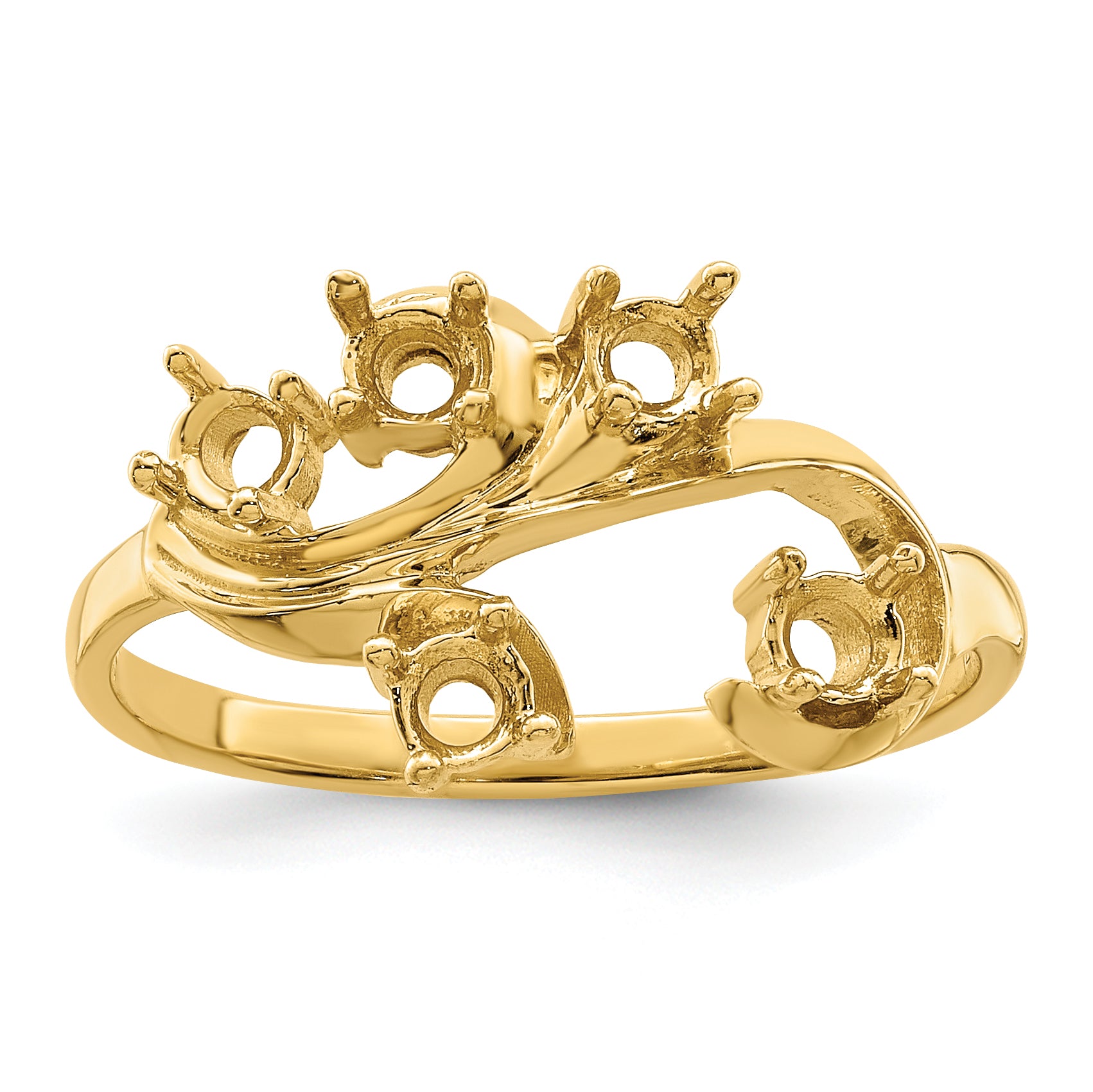 14k Genuine 5 Stone Mother's Ring - 7 / Genuine