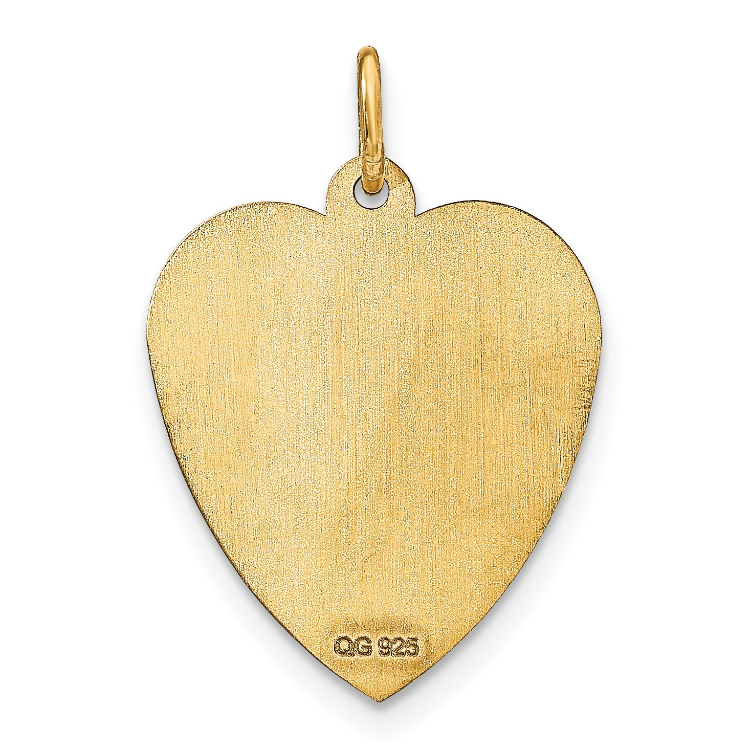 14K Large Heart Disc with Name Charm