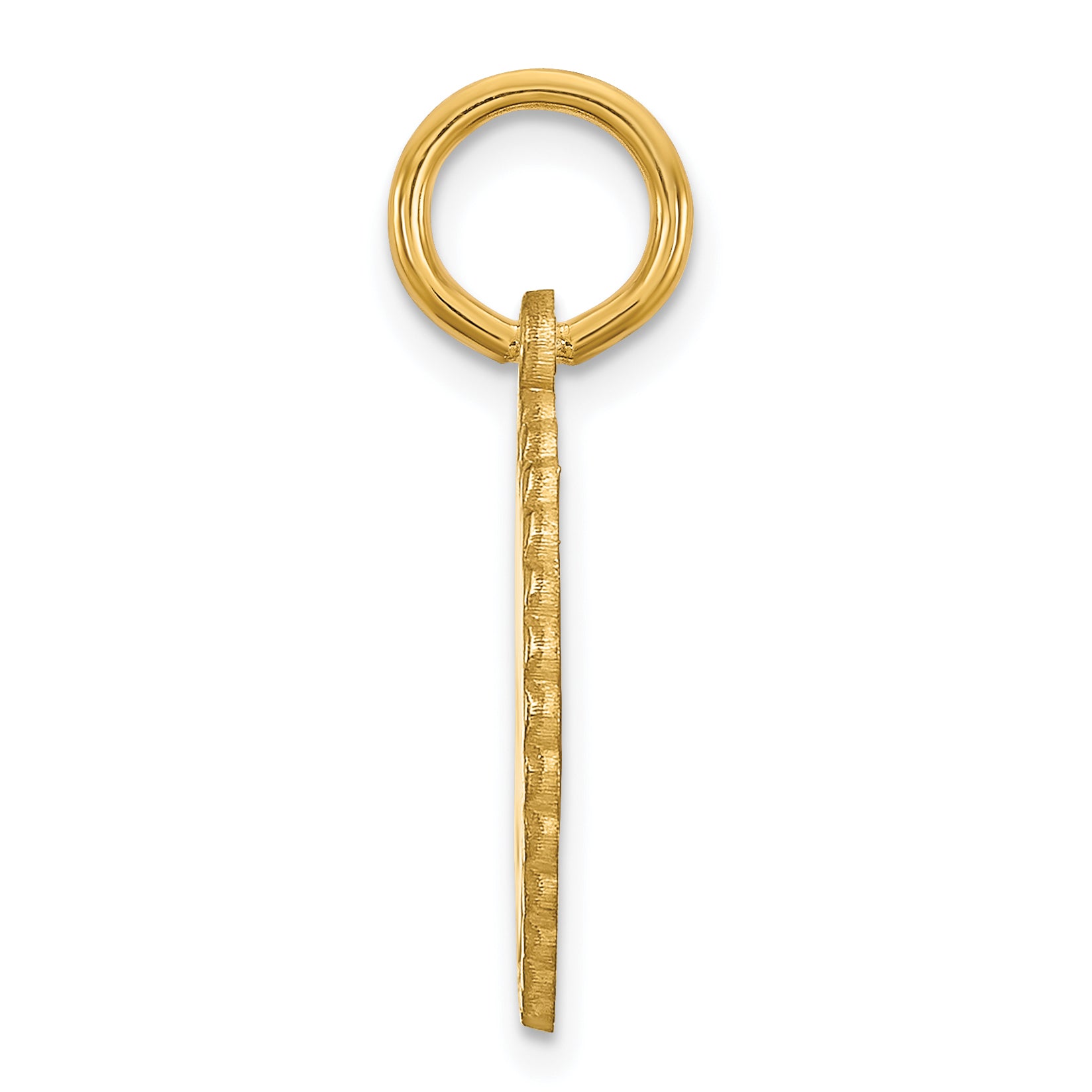 14k Scalloped Round Disc with Name Charm Secondary image