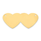 14K Double Heart Name Plate