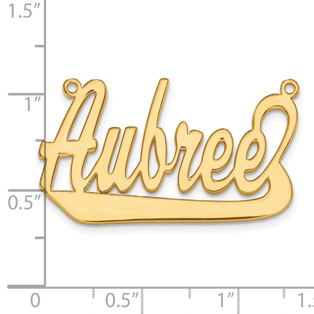 14K Polished Name Plate