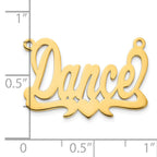 14K Polished Heart Name Plate