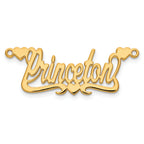 14K Polished Hearts Name Plate