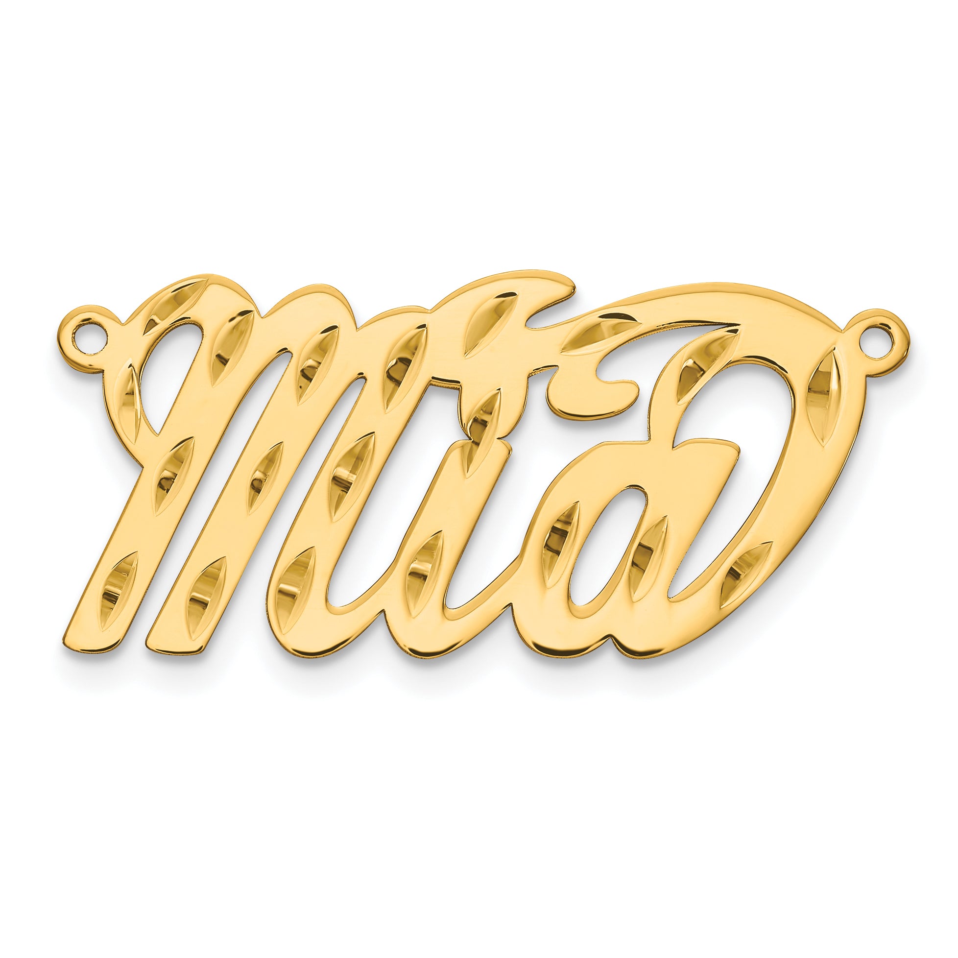 14K Diamond-cut Name Plate Secondary image