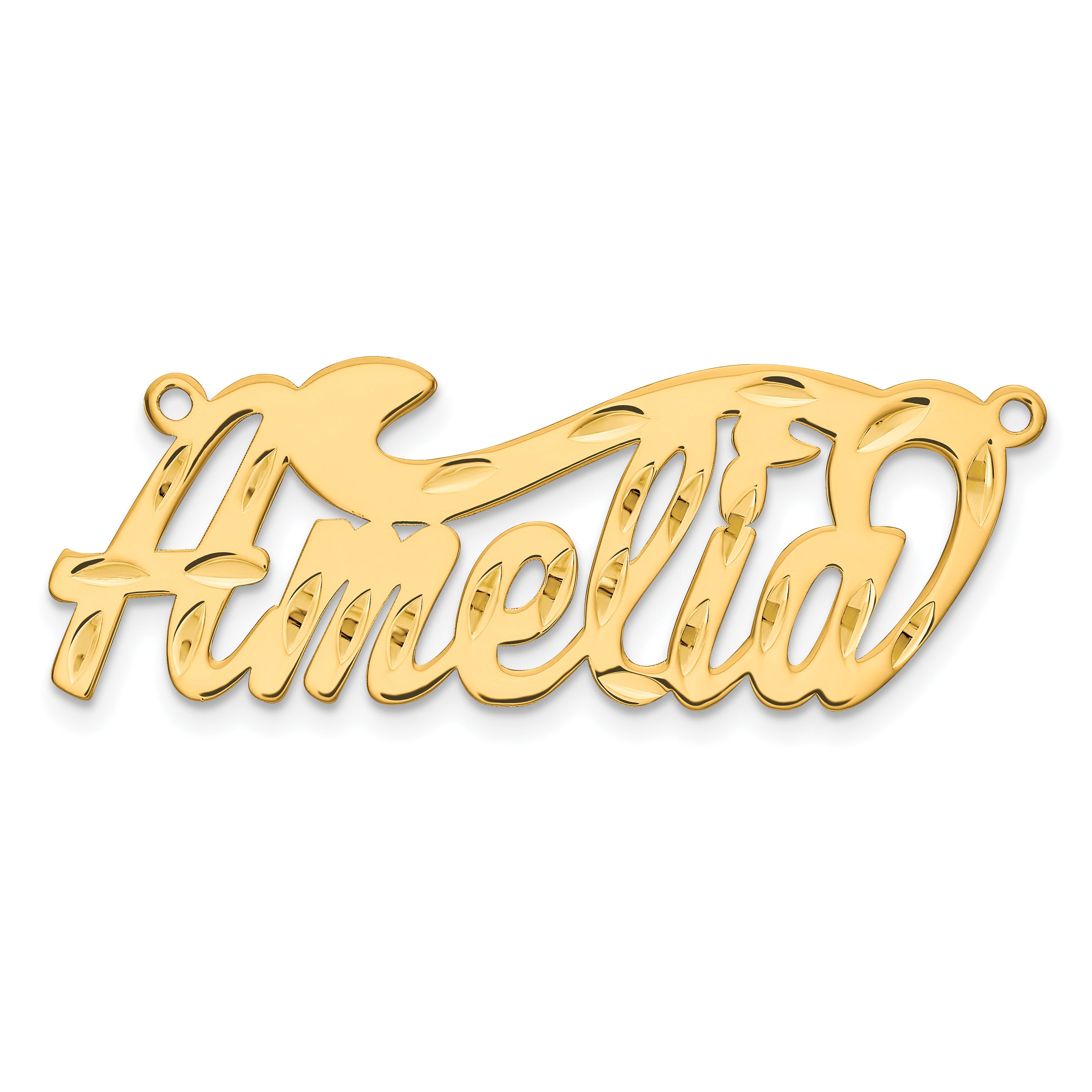 14K Diamond-cut name Plate Main image