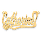 14K Diamond-cut Heart Name Plate