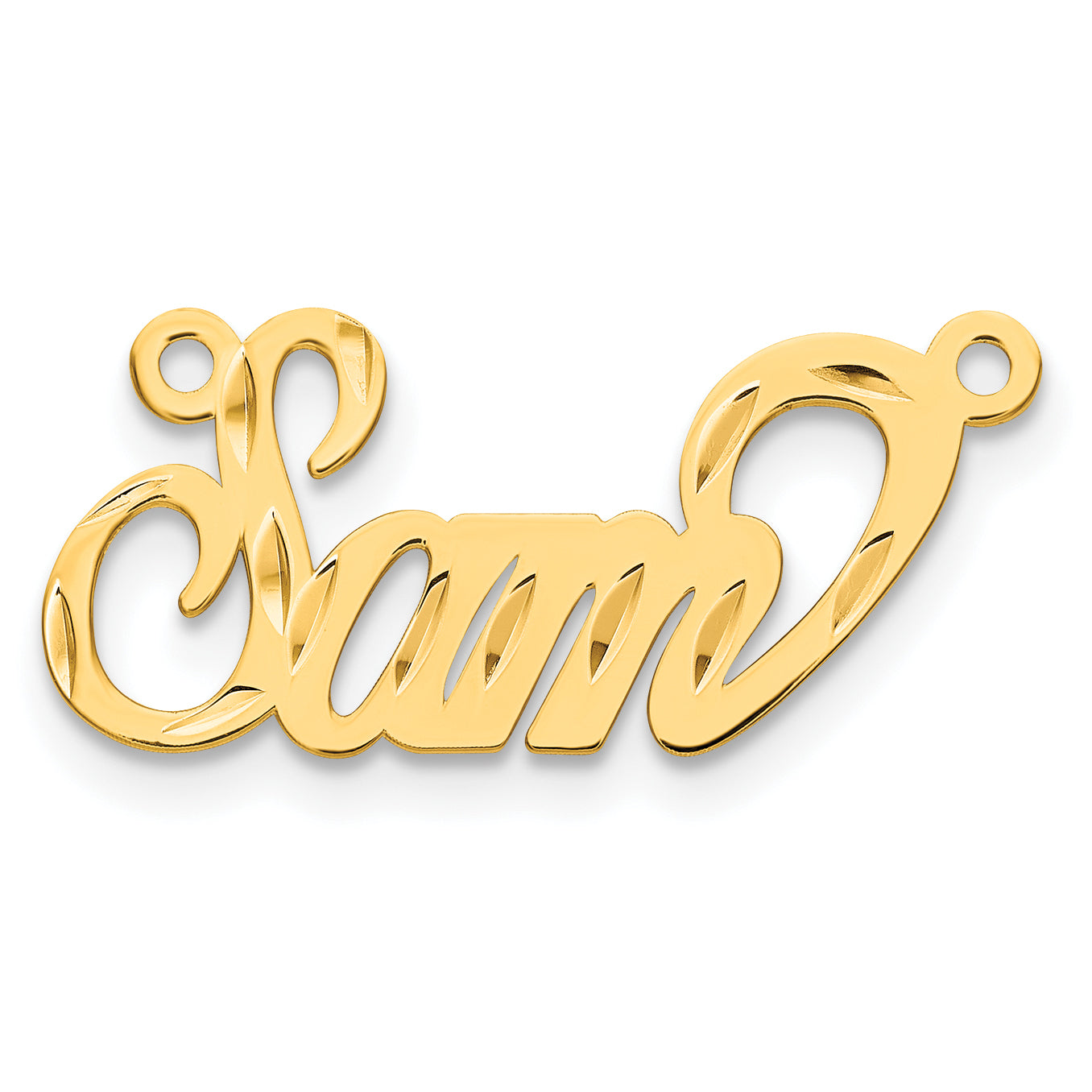 14K Diamond-cut Name Plate Secondary image