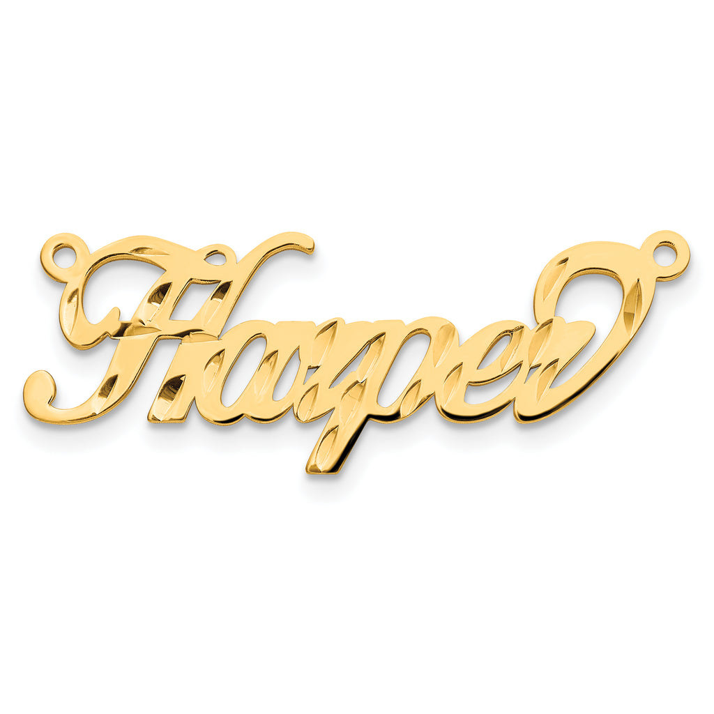 14K Diamond-cut Name Plate