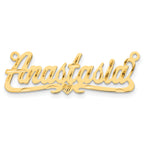 14K Diamond-cut with Heart Name Plate