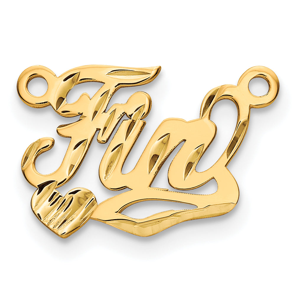 14K Diamond-cut Name Plate Secondary image