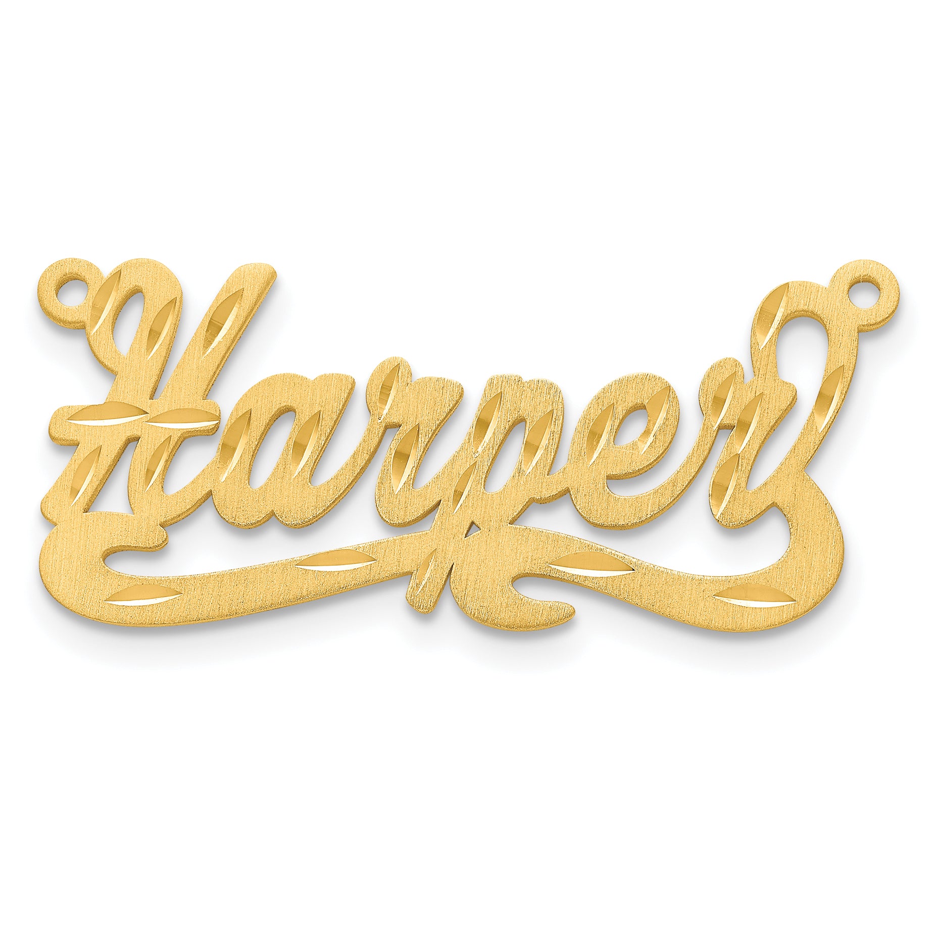 14KY Satin Diamond-cut Name Plate Main image