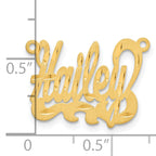 14KY Satin Diamond-cut Name Plate
