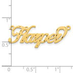 14K Satin Diamond-cut Name Plate