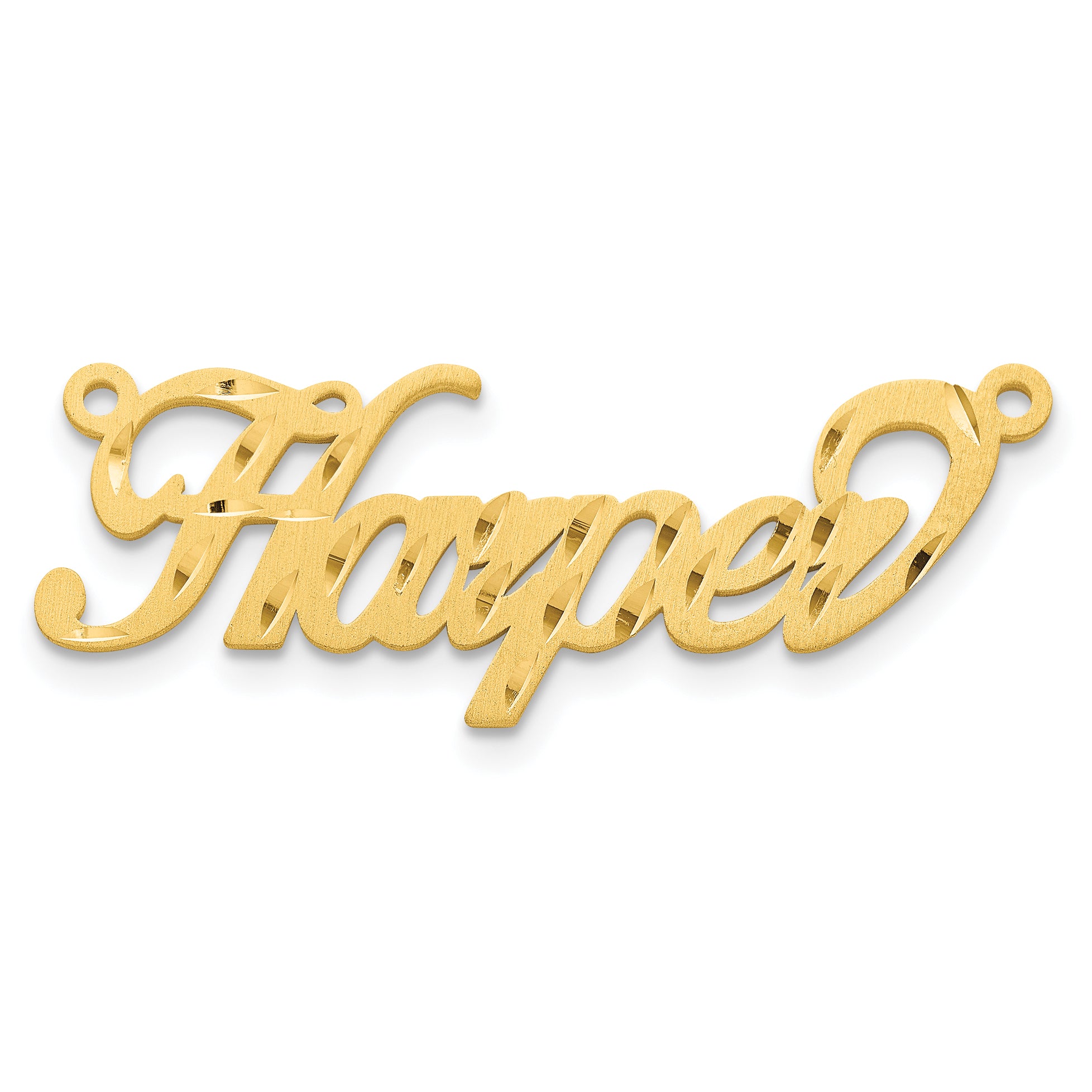 14K Satin Diamond-cut Name Plate Main image