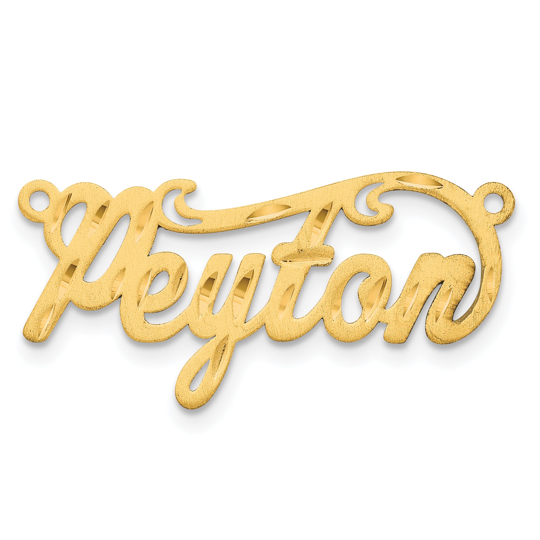 14K Satin Diamond-cut Name Plate Main image
