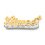 14KY Two-tone3D Diamond Name Plate