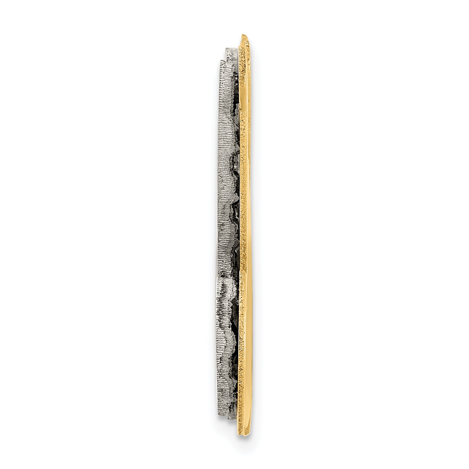 14K 3D Two-tone Polished Name Plate Secondary image