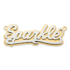 14K 3D Two-tone Polished Name Plate