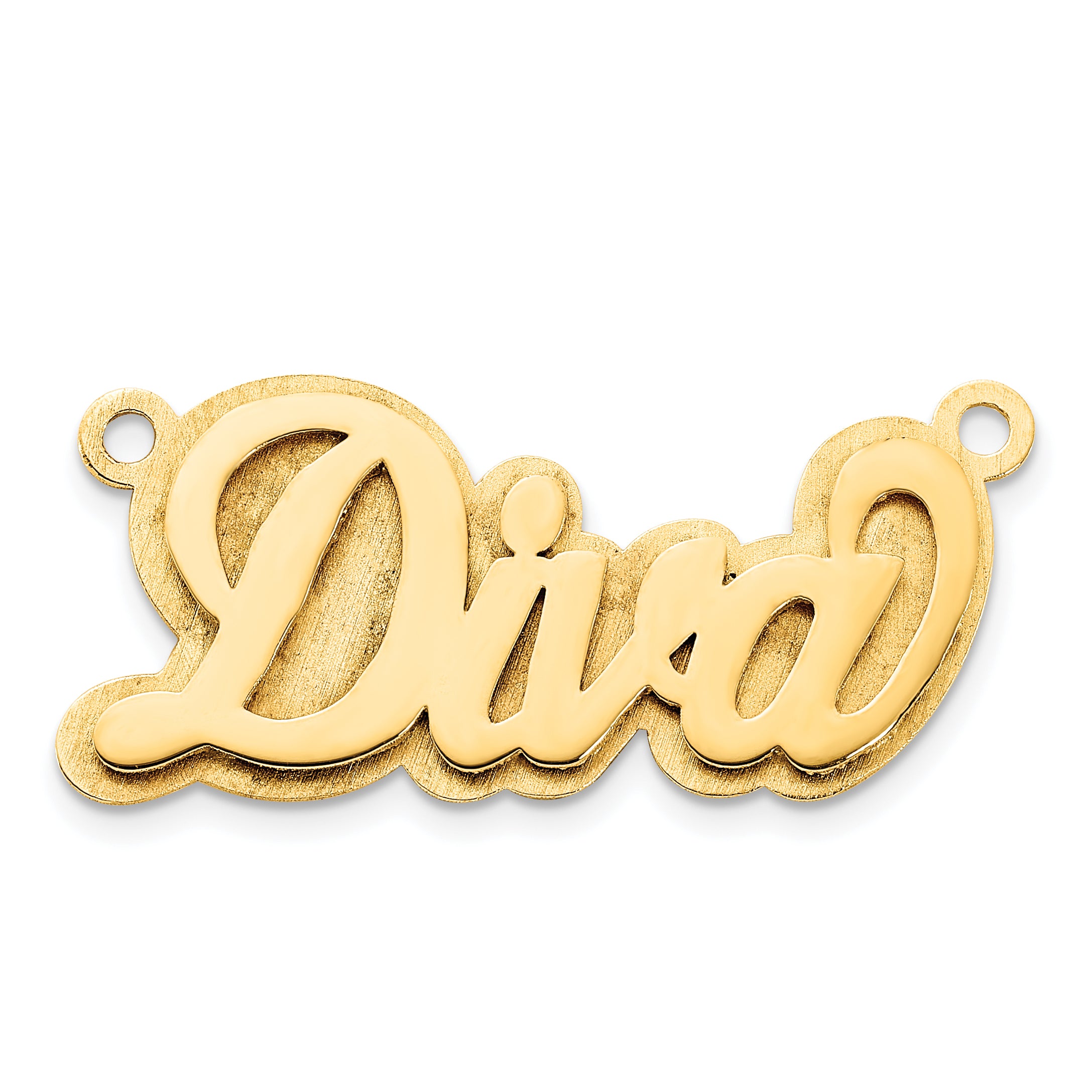 14KY 3D Polished Name Plate