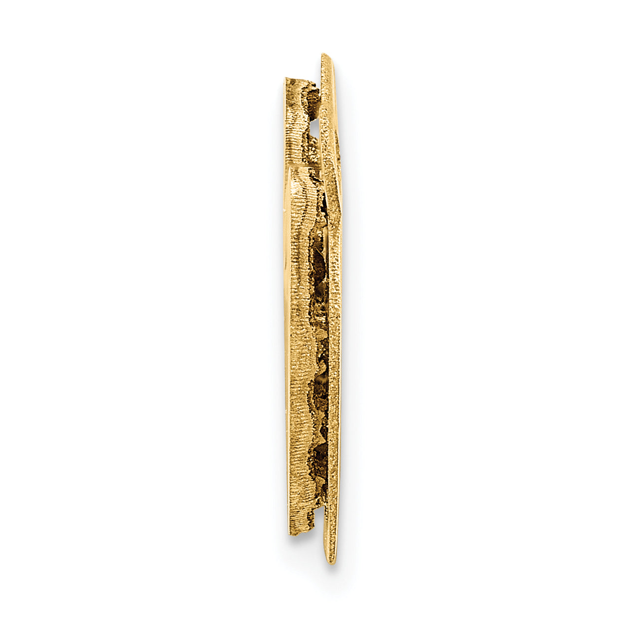 14K 3D Two-tone Polished Name Plate Secondary image