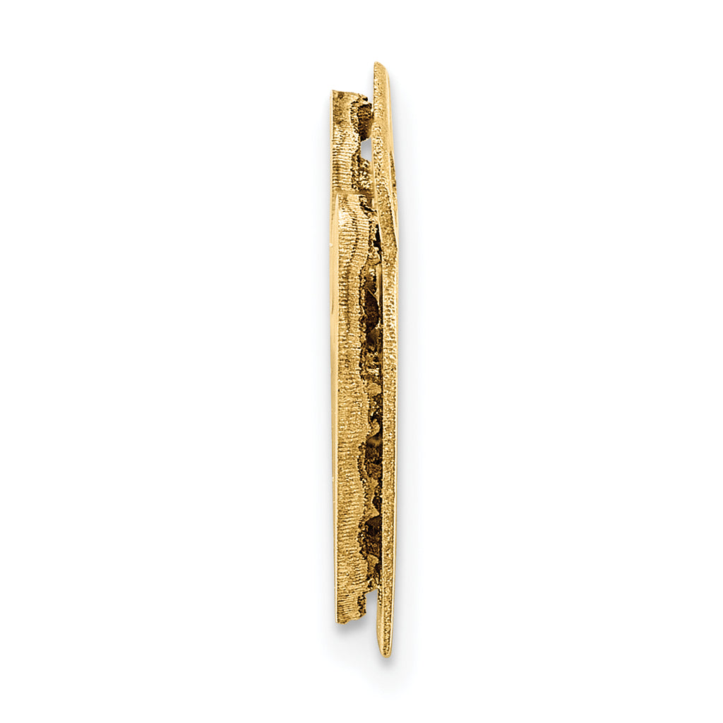 14K 3D Two-tone Polished Name Plate