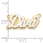 14K 3D Two-tone Polished Name Plate