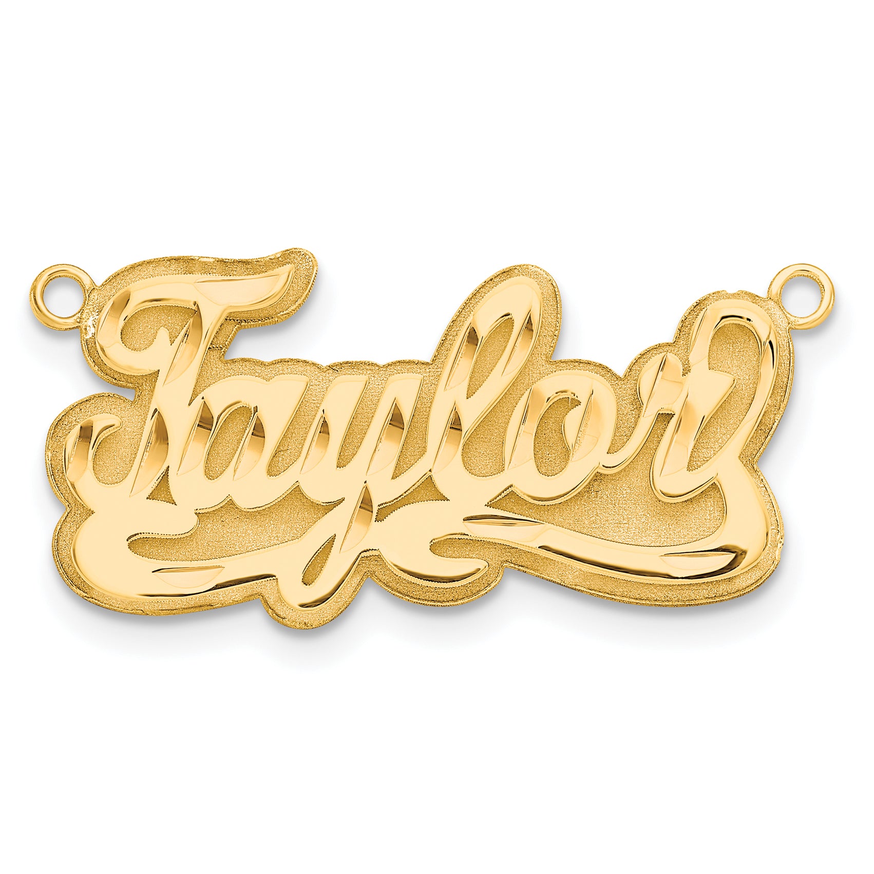 14KY 3D Diamond-cut Name Plate Main image