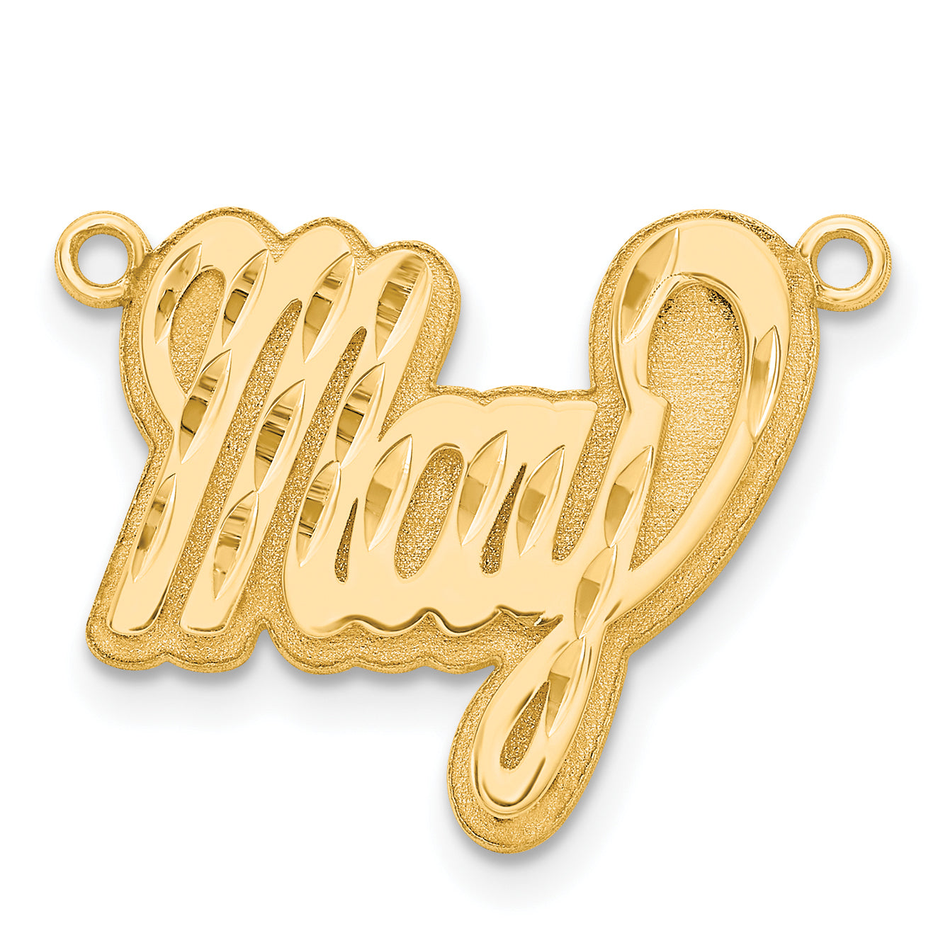 14KY 3D Diamond-cut Name Plate Secondary image