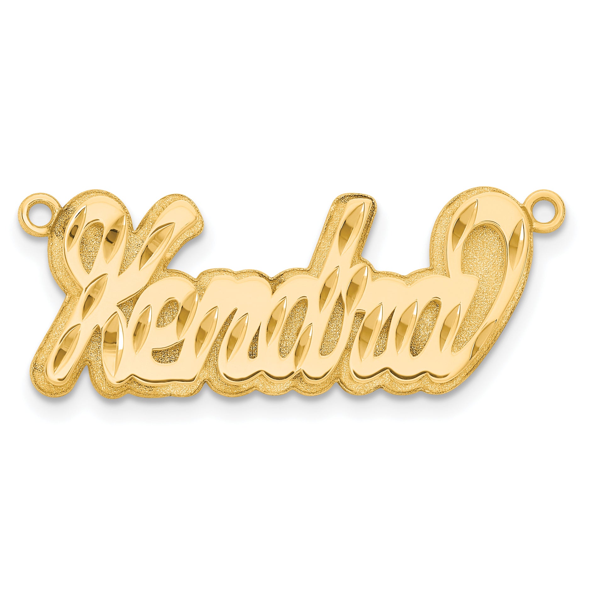 14KY 3D Diamond-cut Name Plate Main image