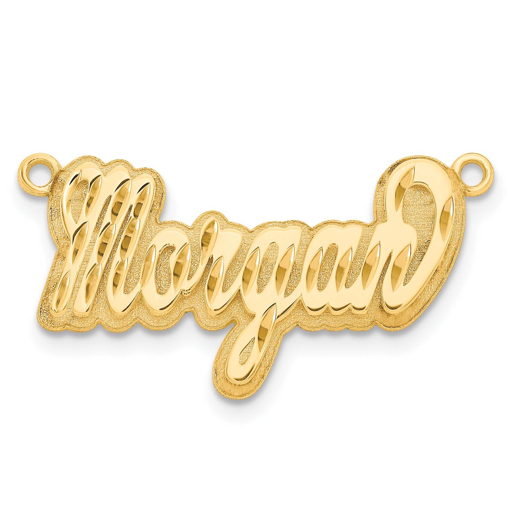 14KY 3D Diamond-cut Name Plate Main image
