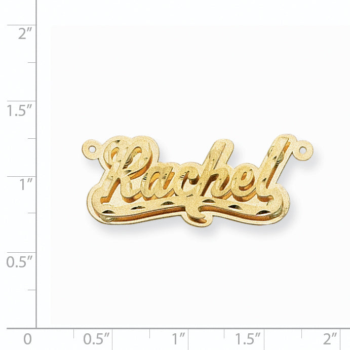 14k Satin Diamond-cut 3D Name Plate Secondary image