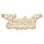 14K 3D Two-tone Satin Diamond-cut Name Plate