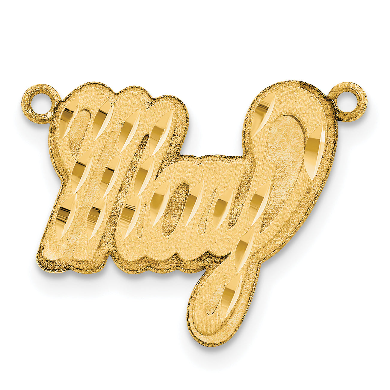 14KY 3D Satin Diamond-cut Name Plate Secondary image