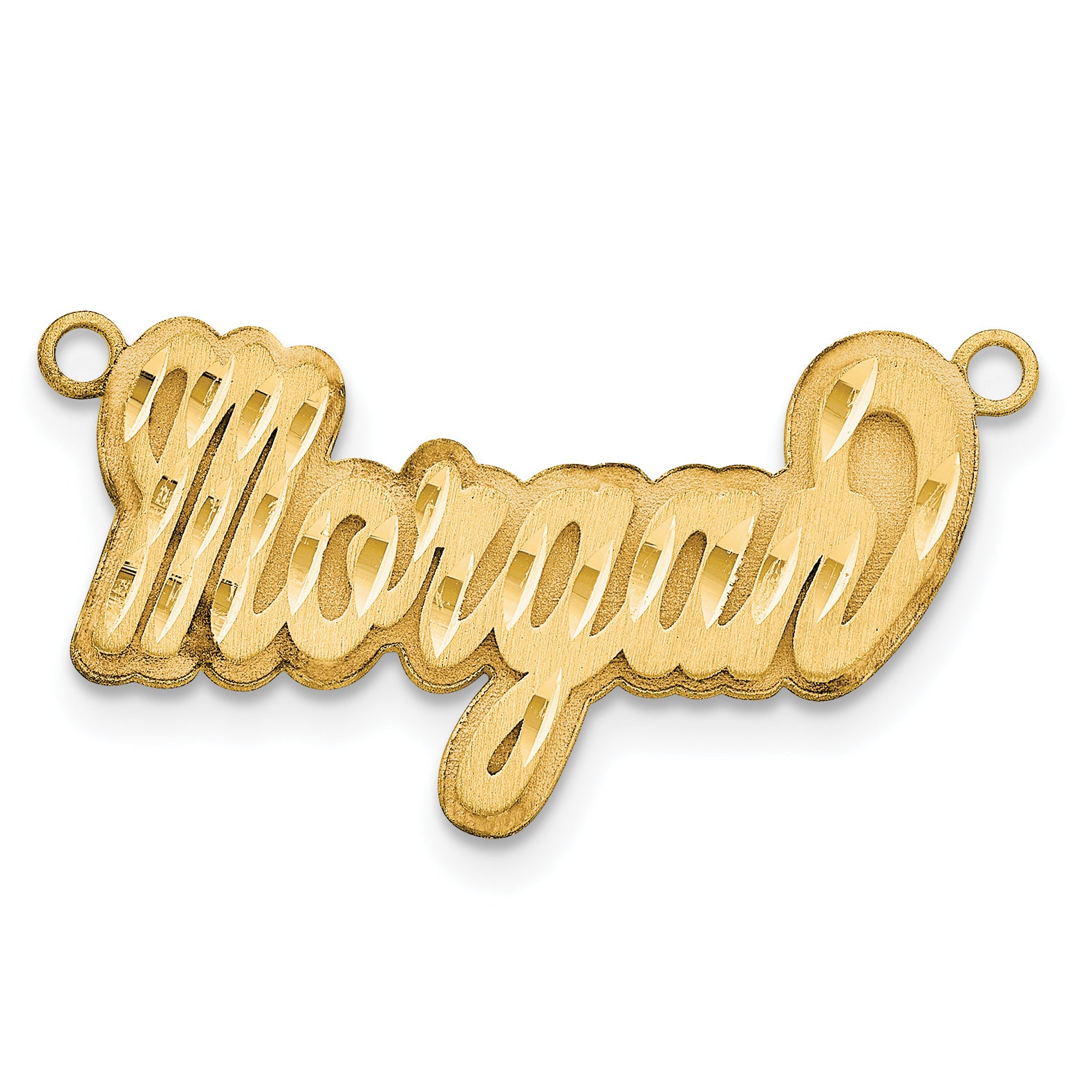 14KY 3D Satin Diamond-cut Name Plate Main image