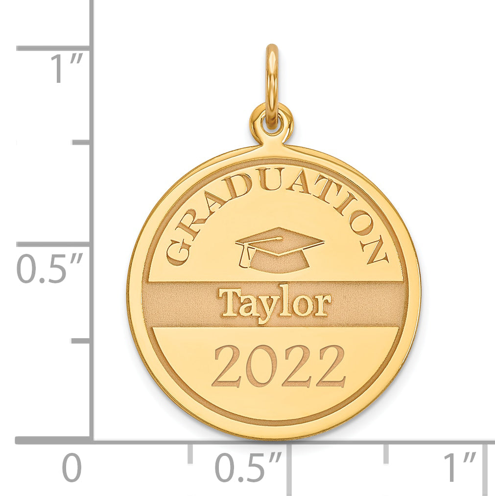 14k Personalized Graduation Charm Secondary image