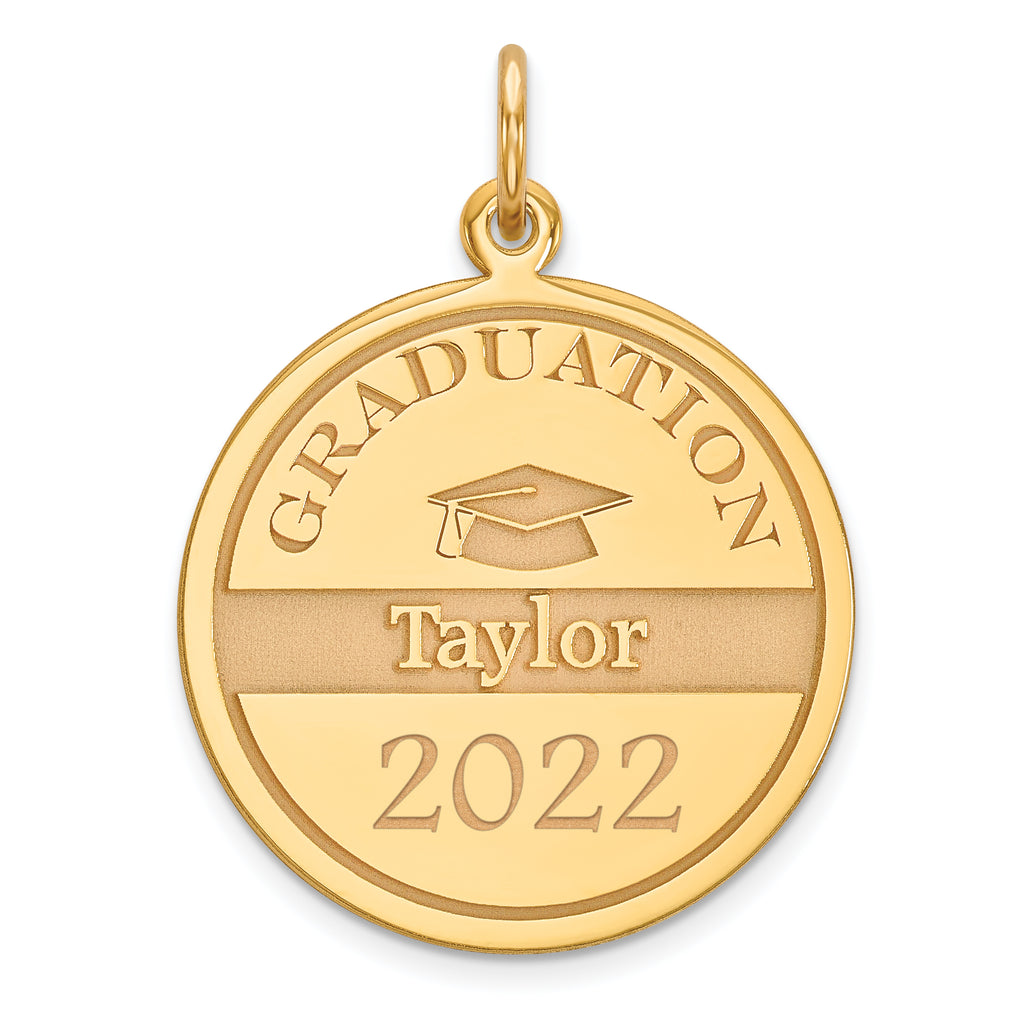 14k Personalized Graduation Charm