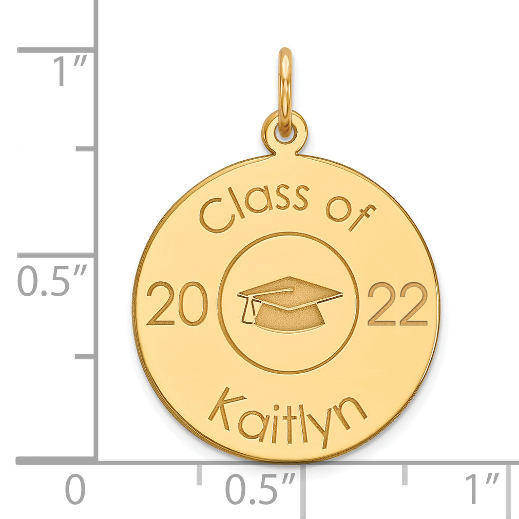 14k Personalized Graduation Charm Secondary image