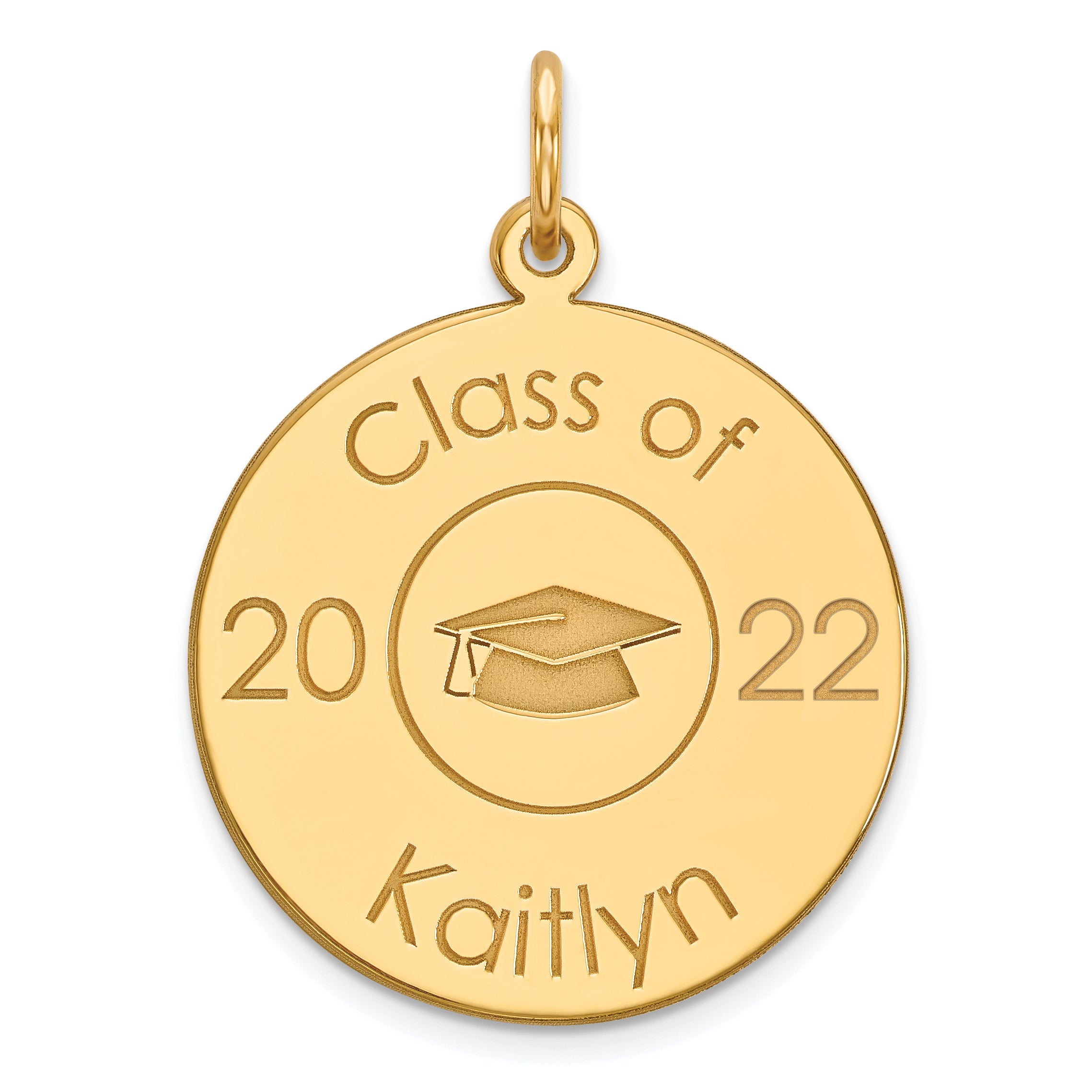 14k Personalized Graduation Charm Main image