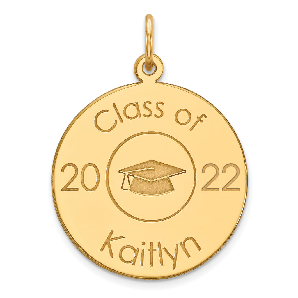 14k Personalized Graduation Charm