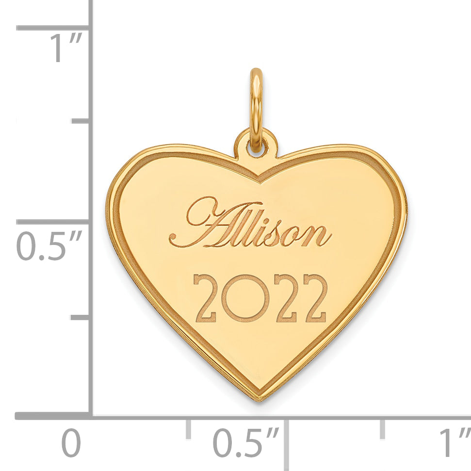 14k Personalized Graduation Charm Secondary image