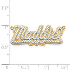 14KY and Rhodium 3D Diamond Name Plate