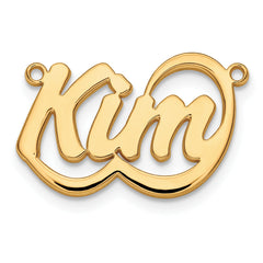 14K Polished Bellamy Font Name Plate