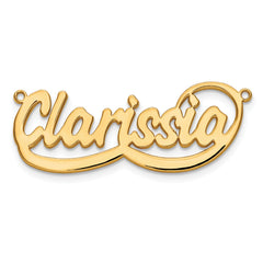 14K Polished Bellamy Font Name Plate
