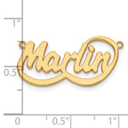 14K Polished Bellamy Font Name Plate