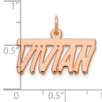 14K Rose Gold Polished Bellamy Font Name Plate