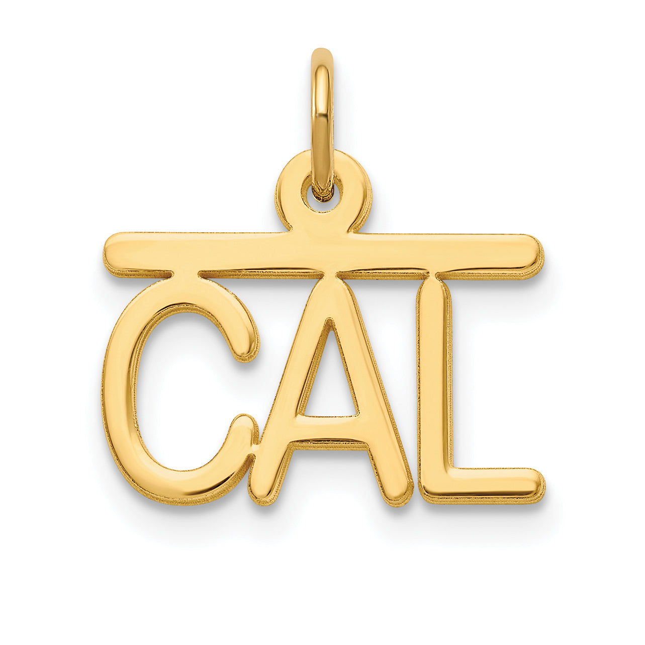 14K Polished Arial Rounded Font Name Plate Secondary image
