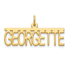 14K Polished Arial Rounded Font Name Plate