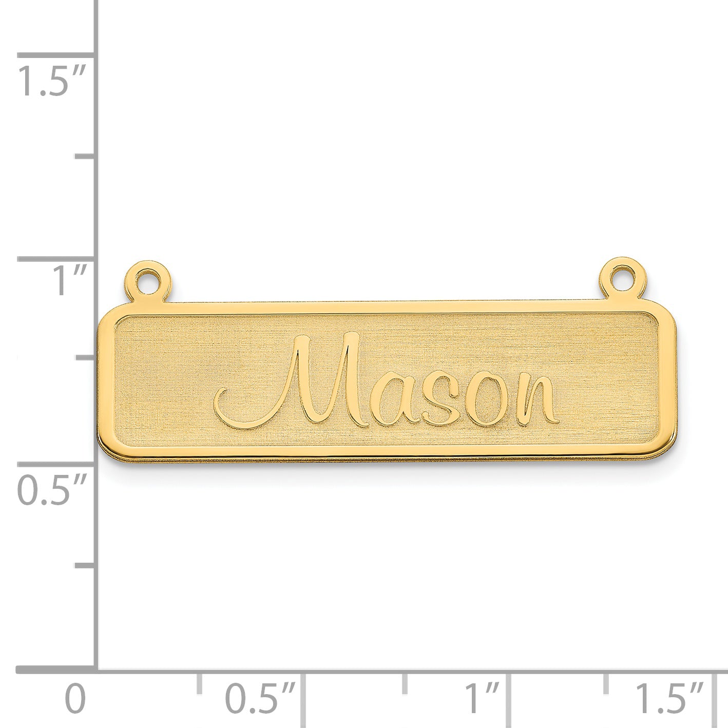 14K Satin Name Plate Bar Secondary image