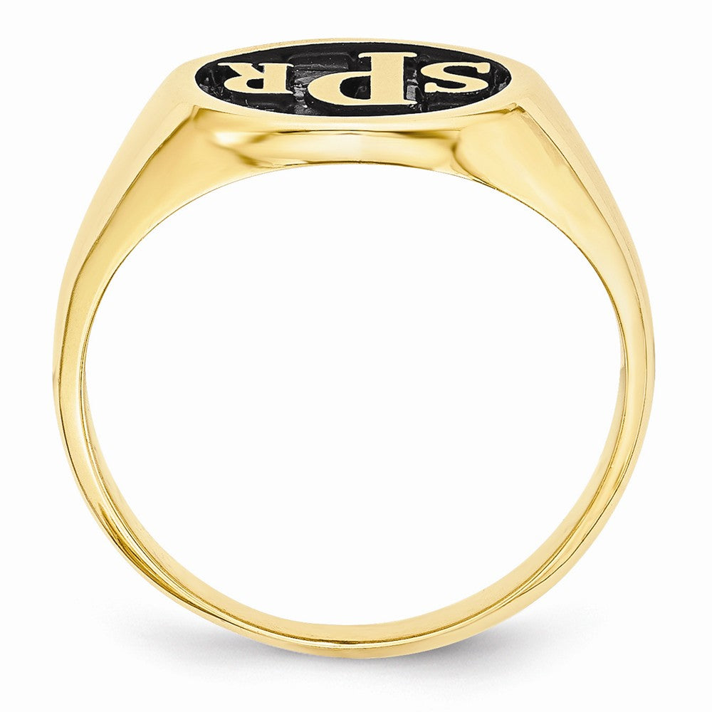 Antiqued 925 Sterling Silver Gold Signet Ring Sizeable Unisex Secondary image